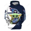 Official Tennessee Titans NFL Yoda Baby 3D All Over Print Zip up Hoodie Option 1