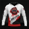 Ohio State Buckeyes Hoodie 3D Zip Hoodie Long Sleeve Gift for Fan 0