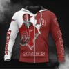Oklahoma Sooners Hoodie 3D Zip Hoodie Long Sleeve Zip Hoodie for Fan 0