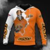 Oklahoma State Cowboys Hoodie 3D Zip Hoodie Long Sleeve Zip Hoodie for Fan 0