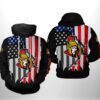 Ottawa Senators NHL US FLag Team 3D All Over Print Zip up Hoodie Option 1