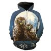 Owl Two Owl Tree Artwork Hoodie 3D 0