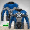 Personalized 3D Hoodie Canterbury Bankstown Bulldogs NRL Metal Custom Name 3D All Over Print Zip up Hoodie Option 1