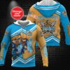 Personalized 3D Hoodie Gold Coast Titans NRL Custom Name 3D All Over Print Zip up Hoodie Option 1
