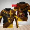 Personalized 3D Hoodie Hawthorn Football Club Vector Mascot AFL Custom Name 3D All Over Print Zip up Hoodie Option 1