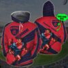 Personalized 3D Hoodie Melbourne Football Club AFL Custom Name 3D All Over Print Zip up Hoodie Option 1
