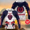 Personalized 3D Hoodie Melbourne Football Club Douple Mascot AFL Custom Name 3D All Over Print Zip up Hoodie Option 1