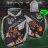 Personalized 3D Hoodie New Zealand Warriors NRL 3D Mascot KC Custom Name 3D All Over Print Zip up Hoodie Option 1