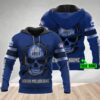 Personalized 3D Hoodie North Melbourne Football Club AFL Skull Custom Name 3D All Over Print Zip up Hoodie Option 1