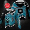 Personalized 3D Hoodie Port Adelaide Football Club AFL Mascot TGiac Custom Name 3D All Over Print Zip up Hoodie Option 1