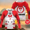 Personalized 3D Hoodie Sydney Swans Douple Mascot AFL Custom Name 3D All Over Print Zip up Hoodie Option 1