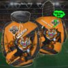 Personalized 3D Hoodie Wests Tigers NRL 3D Custom Name 3D All Over Print Zip up Hoodie Option 1