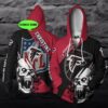 Personalized Atlanta Falcons NFL Skull Custom 3D All Over Print Hoodie 1