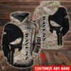 Personalized Baltimore Ravens NFL Camo Custom 3D All Over Print Zip up Hoodie Option 1