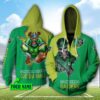 Personalized Canberra Raiders 3D Hoodie NRL 3D Hoodie Mascot Skull Custom Name 3D All Over Printed Hoodie 1