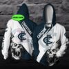 Personalized Carlton Football Club AFL Skull Custom 3D All Over Print Hoodie 1