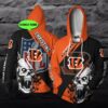 Personalized Cincinnati Bengals NFL Skull Custom 3D All Over Print Hoodie 1