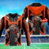 Personalized Cleveland Browns Mascot New NFL 3D All Over Print Zip up Hoodie Option 1