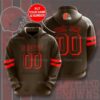 Personalized Cleveland Browns NFL Custom Name 3D All Over Print Zip up Hoodie Option 1