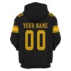 Personalized Custom Number NFL Pittsburgh Steelers 3D All Over Print Zip up Hoodie Options 1