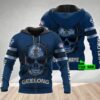 Personalized Geelong Football Club AFL Skull Custom Name 3D All Over Print Hoodie 1