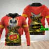 Personalized Gold Coast Suns 3D Hoodie Afl 3D Hoodie Jack Skellington Custom Name 3D All Over Printed Hoodie 1
