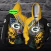 Personalized Green Bay Packers Nfl Skull Custom 3D All Over Print Hoodie Personalized Green Bay Packers NFL Skull Custom 3D All Over Print Hoodie 1
