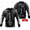 Personalized Las Vegas Raiders Skull NFL Custom 3D All Over Print Hoodie 1