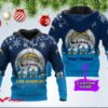 Personalized Los Angeles Chargers Christmas Unisex 3D All Over Print Zip up HoodieNFL Zip Up Hoodie 1