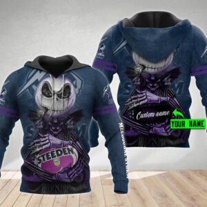 Personalized Melbourne Storm 3D Hoodie NRL 3D Hoodie Jack Skellington Custom Name 3D All Over Printed Hoodie 1