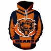 Personalized Nfl Chicago Bears Hoodie 3D Bear Face Classic Chicago Bears Logos Personalized NFL Chicago Bears Hoodie 3D Bear Face Classic Chicago Bears Logos 1