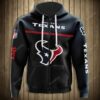 Personalized Nfl Houston Texans Skull 3D All Over Print Zip Up Hoodie Option Personalized NFL Houston Texans Skull 3D All Over Print Zip up Hoodie Option 1