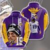 Personalized NFL Minnesota Vikings Adam Thielen 19 3D All Over Print Zip up Hoodie Option 1