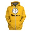 Personalized NFL Pittsburgh Steelers 3D All Over Print Zip up Hoodie Option 1