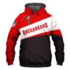 Personalized NFL Tampa Bay Buccaneers 3D All Over Print Zip up Hoodie Option 1