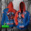 Personalized NRL Newcastle Knights Mascot Skull Custom Name 3D All Over Print Hoodie 1