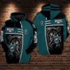 Personalized Philadelphia Eagles Nfl Football Skull Death 3D All Over Print Zip Up Hoodie Option Personalized Philadelphia Eagles NFL Football Skull Death 3D All Over Print Zip up Hoodie Option 1