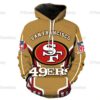 Personalized San Francisco 49ers NFL 3D All Over Print Zip up Hoodie Option 1