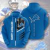Personalized Sports American NFL Detroit Lions 3D All Over Print Zip up Hoodie Option 1