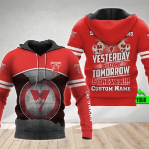 Personalized Sydney Swans 3D Hoodie Afl Custom Name 3D All Over Printed Hoodie 1