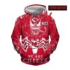 Personalized Venom Kansas City Chiefs Red Hoodie 3D Hoodie Zip Hoodie NFL 3D All Over Print Hoodie Zip Hoodie 1