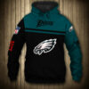 Philadelphia Eagles 3D Skull Hoodie Pullover Zip Hoodie for Fans Philadelphia Eagles 3D Skull Hoodie Pullover Zip Hoodie for Fans 0