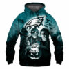 Philadelphia Eagles Hoodie 3D Halloween Horror Night Gift for Fans 0