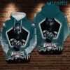 Philadelphia Eagles Hoodie 3D Skyline The Death Green Unique Philadelphia Eagles Gift 0