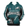 Philadelphia Eagles Hoodie 3D Zip Hoodie Cute Flame Balls Graphic Gifts for Fans 0