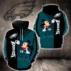 Philadelphia Eagles Mickey Mouse 3D Hoodie Zip Hoodie NFL 3D All Over Print Hoodie Zip Hoodie 1