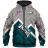 Philadelphia Eagles NFL Rugby Team 3D All Over Print Zip up Hoodie Option 1