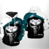 Philadelphia Eagles Nfl Skull Punisher Team 3D All Over Print Zip Up Hoodie Option Philadelphia Eagles NFL Skull Punisher Team 3D All Over Print Zip up Hoodie Option 1