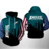 Philadelphia Eagles NFL Team US 3D All Over Print Zip up Hoodie Option 1