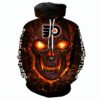 Philadelphia Flyers Halloween Hoodie 3D Skulls Pullover Nhl Philadelphia Flyers Halloween Hoodie 3D Skulls Pullover Nhl 0